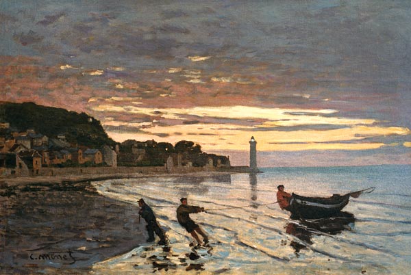 Einholen eines Bootes, Honfleur from Claude Monet