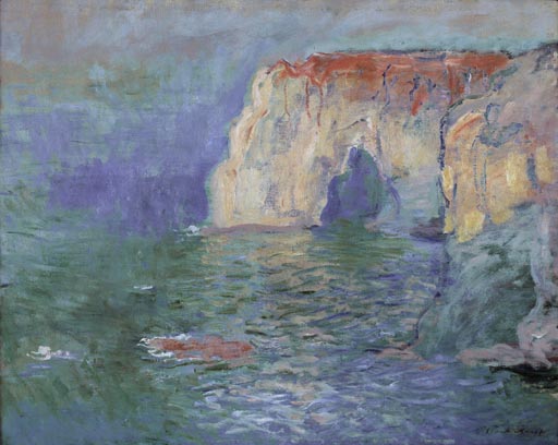 Etretat: La Manneporte, reflets sur l'eau from Claude Monet