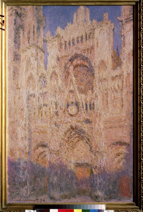 Rouen Cathedral at sunset from Claude Monet