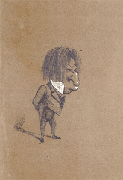 Caricature of Jules Husson (1821-89) 'Champfleury' from Claude Monet