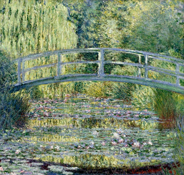 The Waterlily Pond: Green Harmony from Claude Monet