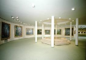 Interior with paintings