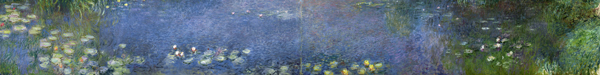 Waterlilies: Morning, 1914-18 (centre left and rigth section) from Claude Monet
