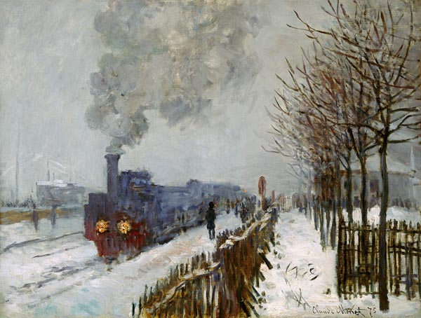 Train in the Snow, the Engine from Claude Monet