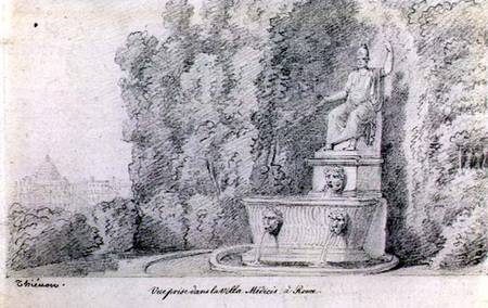 View of a Fountain in the Garden of the Villa Medici, Rome from Claude Thienon