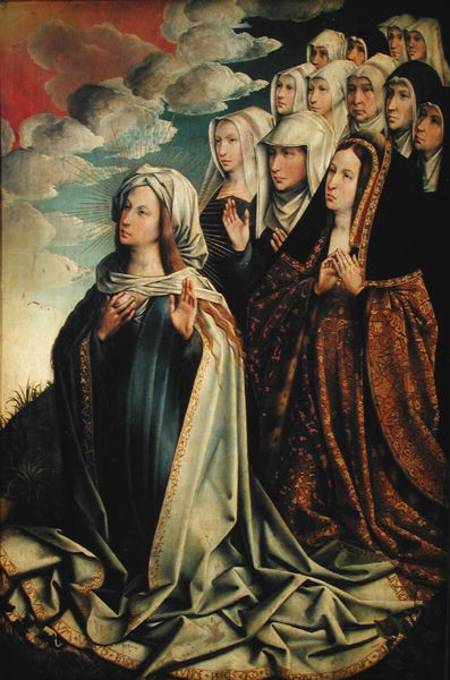 Mary the Mediator with Joanna the Mad (1479-1555) and her entourage, right hand panel from an altarp from Colijn de Coter