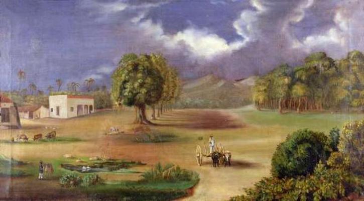 The Villa of San Pedro Alejandrino (oil on canvas) from Colombian School