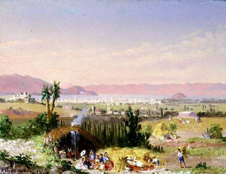 A View of Mexico City with an Encampment from Conrad Wise Chapman