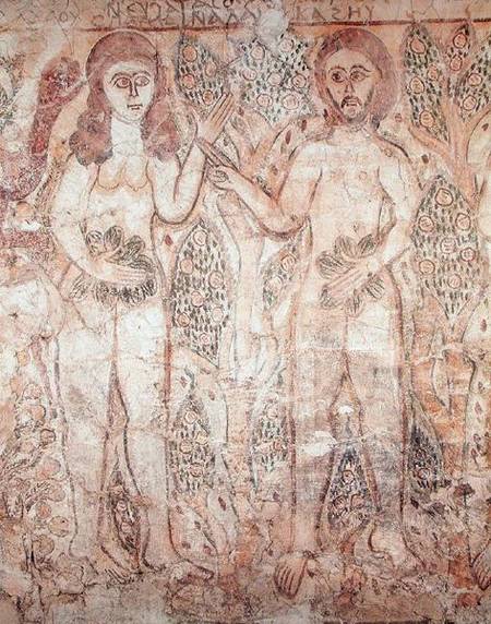Adam and Eve, from Fayum from Coptic