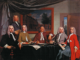 The rulers of the piece Georgshauses in Haarlem. from Cornelis Gerritsz. Dekker