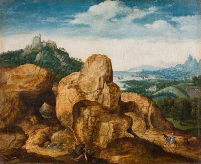 Landscape with Flight into Egypt from Cornelis Massys