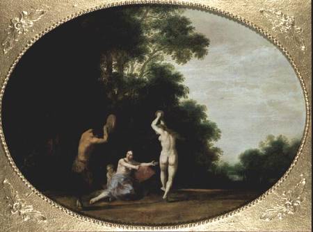 Nymphs and Satyr from Cornelis Poelenburgh