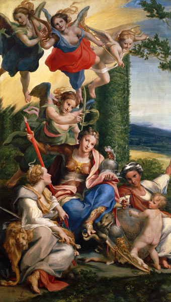 Allegory of the Virtues from Correggio (eigentl. Antonio Allegri)