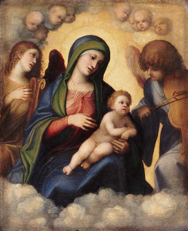 Madonna and Child and child in Glory, c.1520 from Correggio (eigentl. Antonio Allegri)