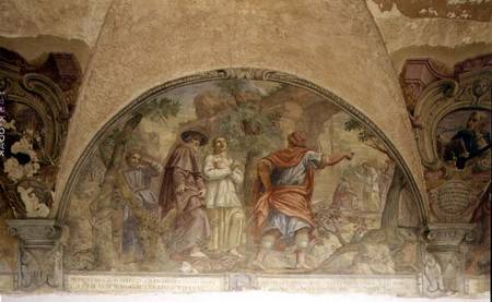 St. Dominic Converting a Heretic, lunette from the fresco cycle of the Life of St. Dominic, in the c from Cosimo Ulivelli