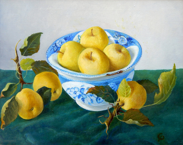 Apples in a Blue Bowl from Cristiana  Angelini