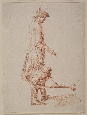Man with watering can