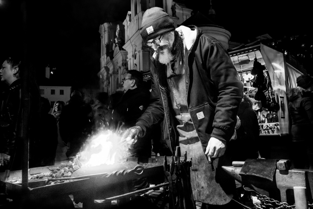 Blacksmith on the Christmas market from Daniel Klement