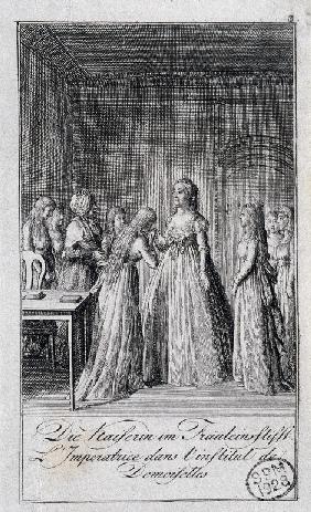 Catherine II visiting the Smolny Institute for Noble Maidens