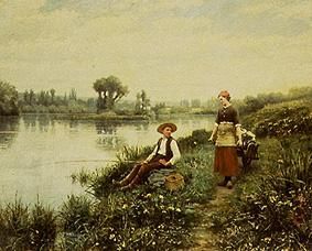 Conversation in passing from Daniel Ridgway Knight