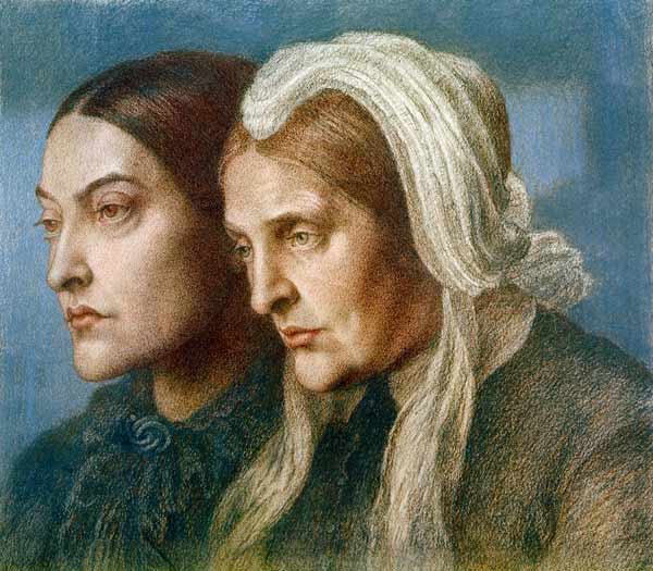 Christina G.Rossetti und Mutter 1877 from Dante Gabriel Rossetti