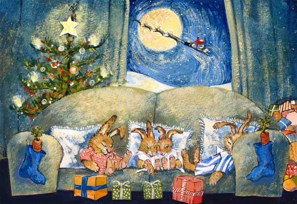 Christmas, sleeping rabbits, 1995  from David  Cooke