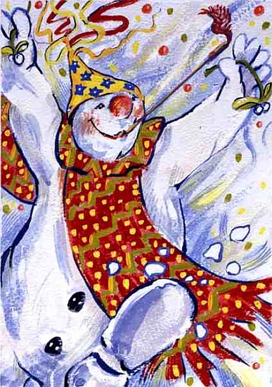 Snowman Party, 1999 (gouache on paper)  from David  Cooke