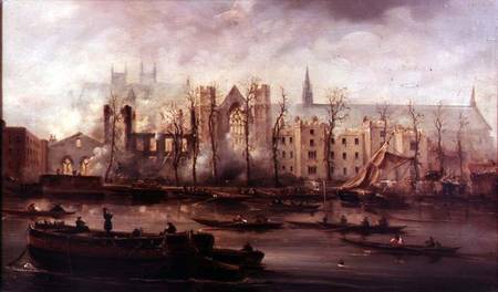 The Burning of the Houses of Parliament from David Roberts