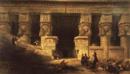 The Temple of Dendera, Upper Egypt from David Roberts