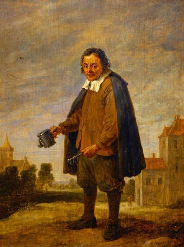 Der Sammler mit einer Rassel in der Hand from David Teniers