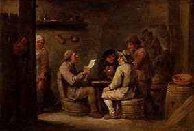 Group in the pub reading. from David Teniers