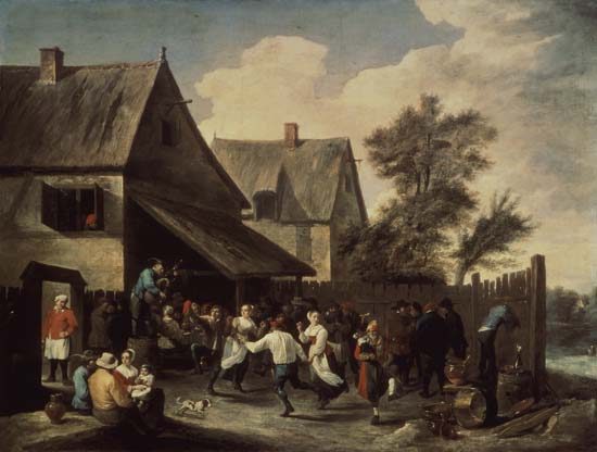 Kirmes-Tanz vor dem Wirtshaus from David Teniers