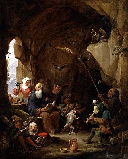 The Temptation of St. Anthony in a Rocky Cavern from David Teniers