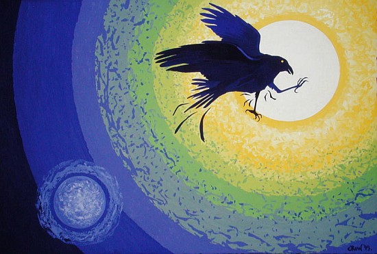 Crow, 1999 (gouache on paper)  from Derek  Crow