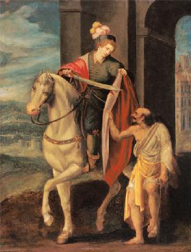St. Martin shares his Coat with a Beggar