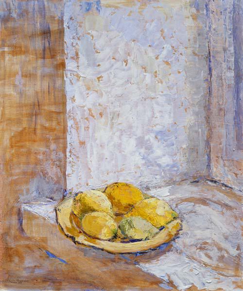 Lemons on the window sill, 1993 (board) 