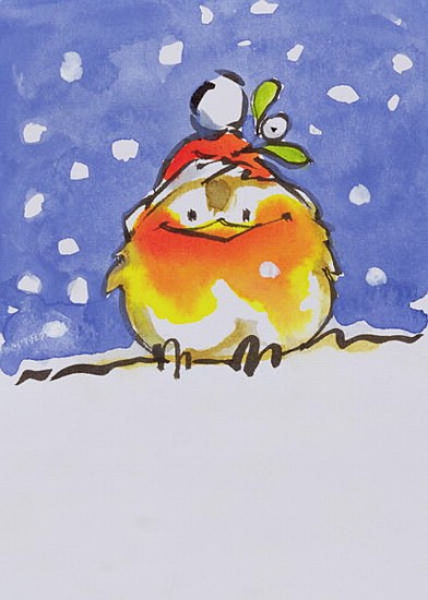 Christmas Robin (w/c and ink on paper)  from Diane  Matthes