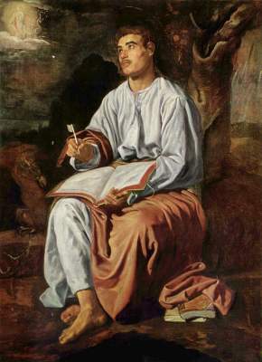 Johannes on Patmos from Diego Rodriguez de Silva y Velázquez
