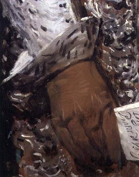 Portrait of Philip IV of Spain in Brown and Silver, (detail of a gloved hand of BAL 30755) from Diego Rodriguez de Silva y Velázquez