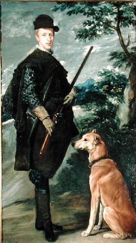 Portrait of Cardinal Infante Ferdinand (1609-41) of Austria with Gun and Dog