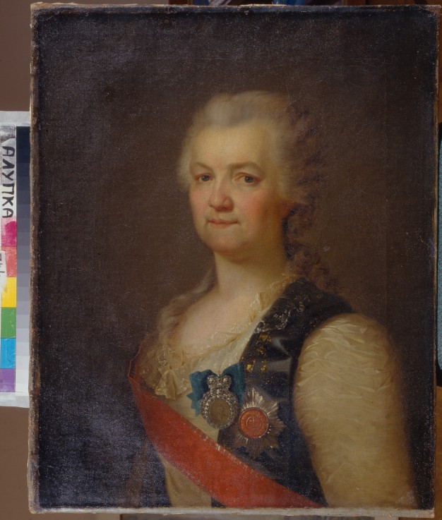 Portrait of the Princess Yekaterina R. Vorontsova-Dashkova (1744-1810), the first  President of the  from Dimitrij Grigorjewitsch Lewizkij