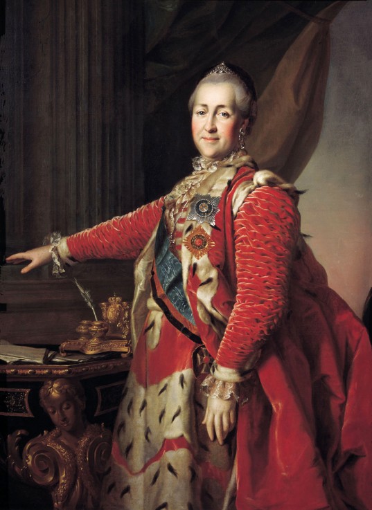 Portrait of Empress Catherine II (1729-1796) from Dimitrij Grigorjewitsch Lewizkij