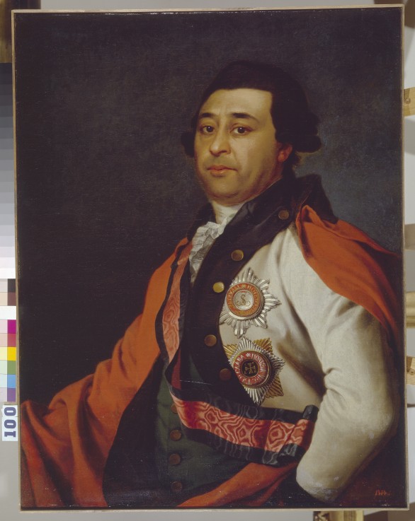 Portrait of Ivan Abramovich Gannibal (1735-1801) from Dimitrij Grigorjewitsch Lewizkij