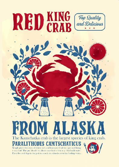 Crab kitchen print