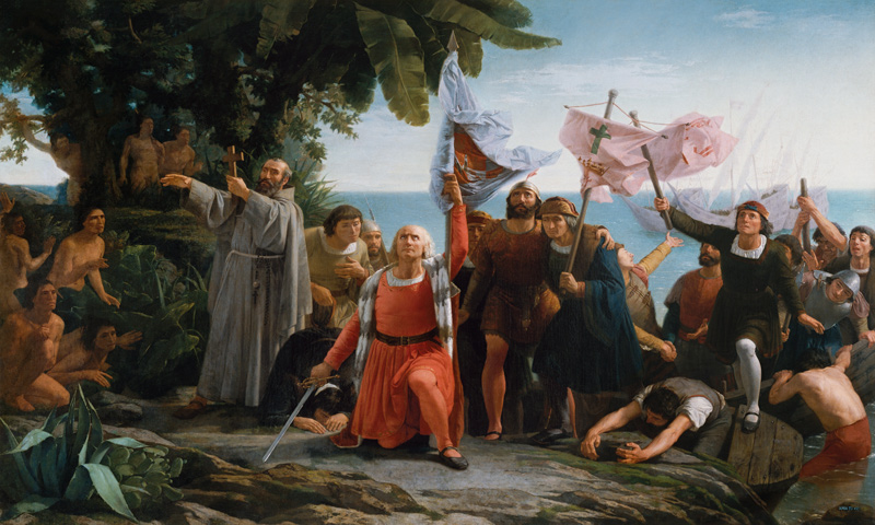 The First Landing of Christopher Columbus (1450-1506) in America from Dioscoro Teofilo Puebla Tolin
