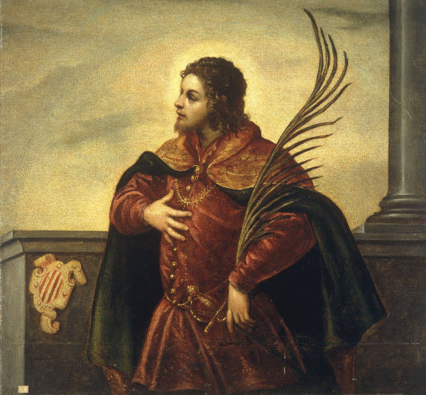 D.Tintoretto / Holy Martyr / Paint. from Domenico Tintoretto