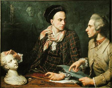 Self Portrait with Dominique Herment (1730-77) from Dominique Doncre
