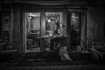 The butcher shop - Nights in the streets of Kathmandu
