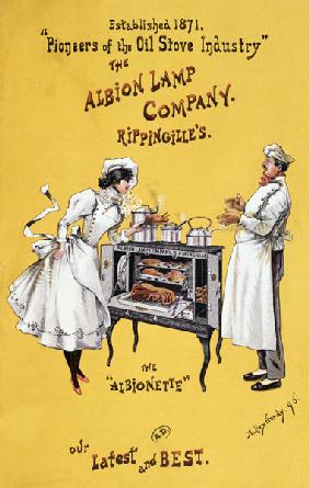 Advertisement for 'The Albionette' oven, manufactured by 'The Albion Lamp Company'