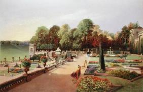 The Upper and Lower Terrace Gardens at Bowood, from 'Gardens of England', published 1857 (chromolith